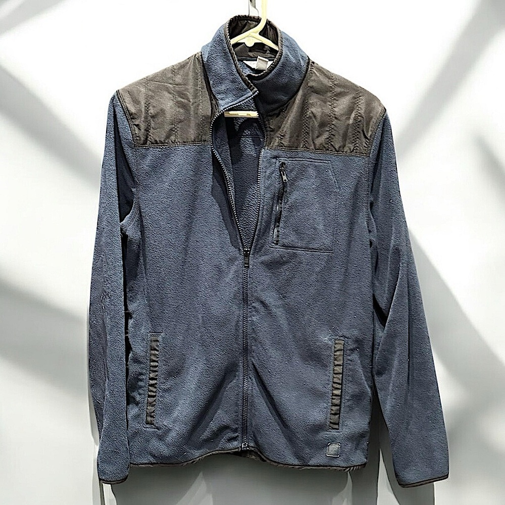 Calvin Klein blue collard half zip jacket MEDIUM 3 pockets